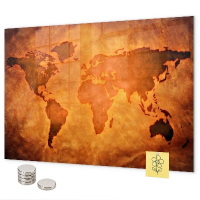 Lavagna magnetica per calamite Grande mappa del mondo