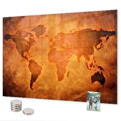 Lavagna magnetica per calamite Grande mappa del mondo