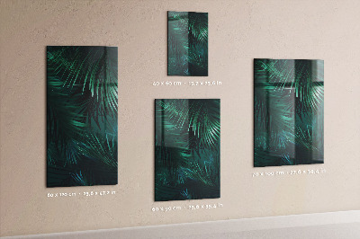 Pittura lavagna magnetica foglie tropicali scure
