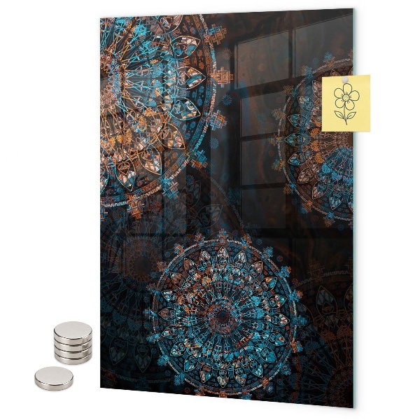 Lavagna magnetica da parete Mandala colorati