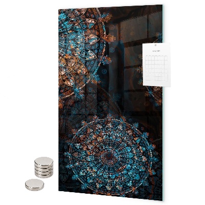 Lavagna magnetica da parete Mandala colorati