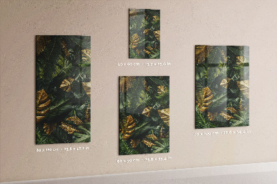 Pittura lavagna magnetica Foglie tropicali