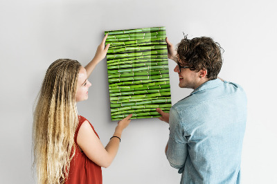 Lavagna magnetica da parete Bambù verde