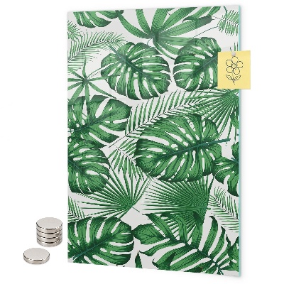 Pittura lavagna magnetica foglie di monstera tropicale