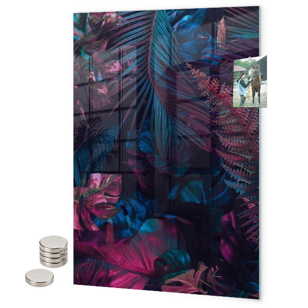 Pittura lavagna magnetica foglie di monstera tropicale