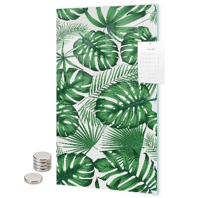 Pittura lavagna magnetica foglie di monstera tropicale