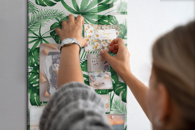 Pittura lavagna magnetica foglie di monstera tropicale
