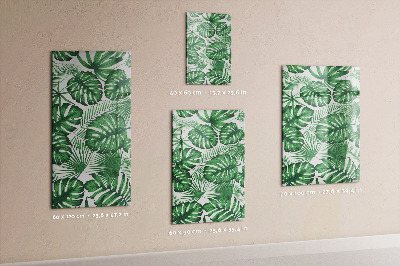 Pittura lavagna magnetica foglie di monstera tropicale