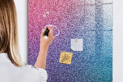 Lavagna magnetica scrivibile Una lavagna colorata per appunti e foto.