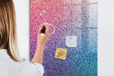 Lavagna magnetica scrivibile Una lavagna colorata per appunti e foto.