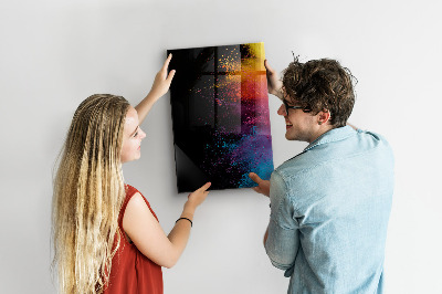 Lavagna magnetica con pennarelli Una lavagna colorata per presentare le foto