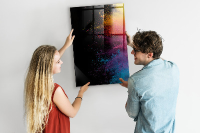 Lavagna magnetica con pennarelli Una lavagna colorata per presentare le foto