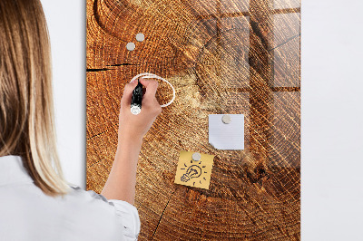 Lavagna magnetica scrivibile Lavagna per appunti con motivo in legno