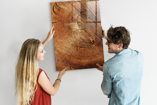 Lavagna magnetica scrivibile Lavagna per appunti con motivo in legno