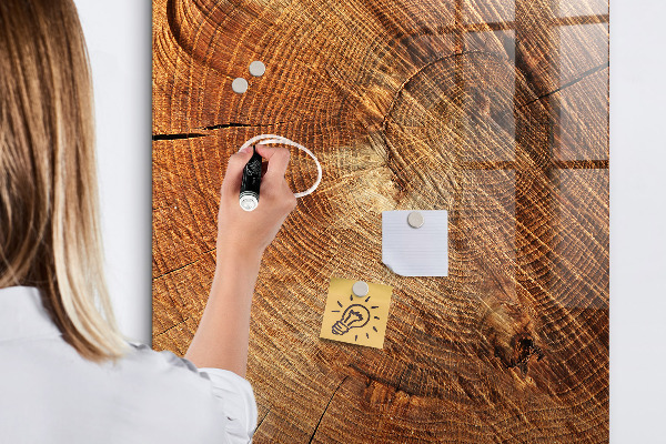 Lavagna magnetica scrivibile Lavagna per appunti con motivo in legno