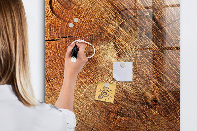 Lavagna magnetica scrivibile Lavagna per appunti con motivo in legno