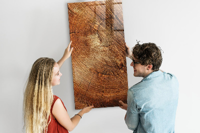 Lavagna magnetica scrivibile Lavagna per appunti con motivo in legno