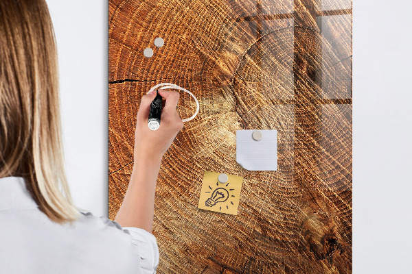 Lavagna magnetica scrivibile Lavagna per appunti con motivo in legno