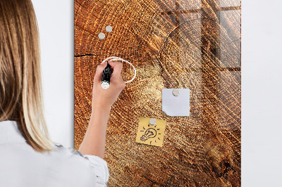 Lavagna magnetica scrivibile Lavagna per appunti con motivo in legno
