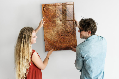 Lavagna magnetica scrivibile Lavagna per appunti con motivo in legno