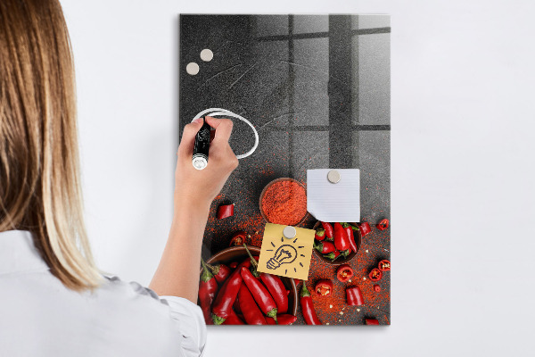 Lavagna magnetica con pennarelli Promemoria di Pepper Kitchen