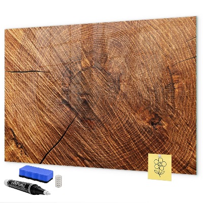 Lavagna magnetica con pennarelli Organizzatore di foto su tavola di legno