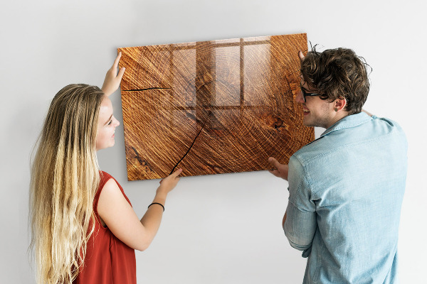 Lavagna magnetica con pennarelli Organizzatore di foto su tavola di legno