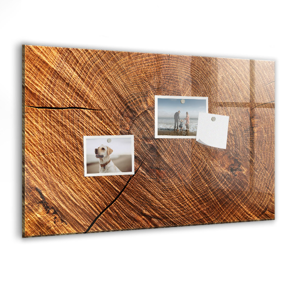 Lavagna magnetica con pennarelli Organizzatore di foto su tavola di legno