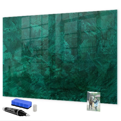 Lavagna magnetica con pennarelli Lavagna verde per appunti e foto