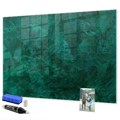 Lavagna magnetica con pennarelli Lavagna verde per appunti e foto