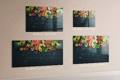 Lavagna magnetica con pennarelli Ispirazioni culinarie colorate sulla parete