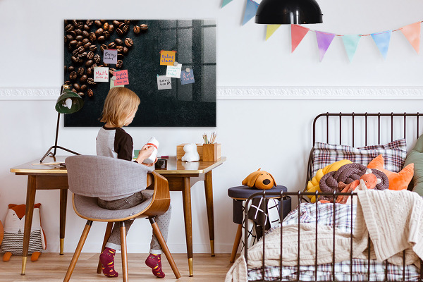 Lavagna magnetica scrivibile Caffè e ricordi, tutto in un unico luogo.