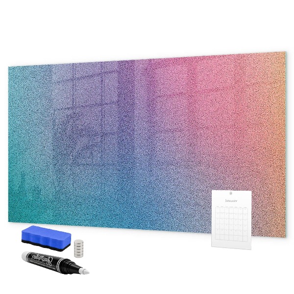 Lavagna magnetica scrivibile Una lavagna colorata per appunti e foto.