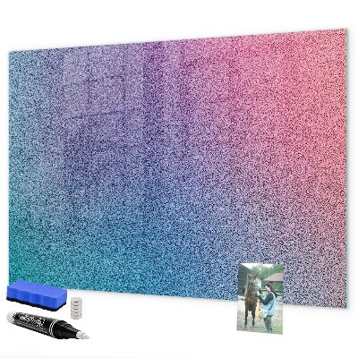 Lavagna magnetica scrivibile Una lavagna colorata per appunti e foto.