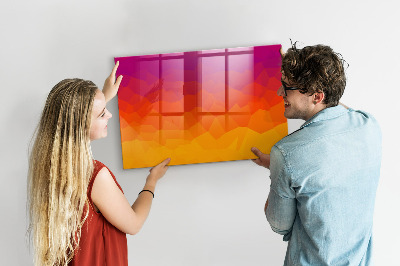 Lavagna magnetica scrivibile Una lavagna colorata per appunti e foto.