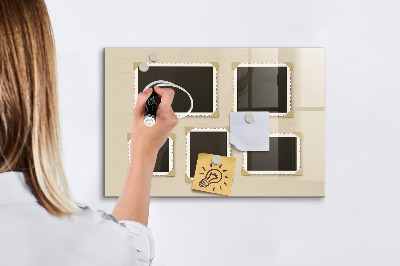 Lavagna magnetica scrivibile Uno spazio creativo per i ricordi di famiglia.