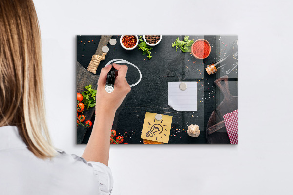 Lavagna magnetica scrivibile Idee per la cucina con ricordi personali