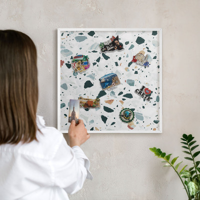 Lavagna magnetica da parete per calamite di colore bianco Modelli dinamici