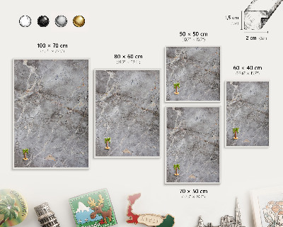Lavagna magnetica da parete per calamite di colore bianco Marmo aggiunto
