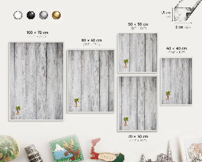 Lavagna magnetica da parete per calamite di colore bianco Legno rustico