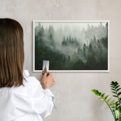 Lavagna magnetica da parete per calamite di colore bianco Magia della foresta