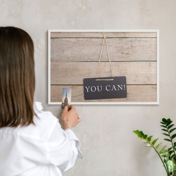 Lavagna magnetica da parete per calamite di colore bianco Motivazione quotidiana