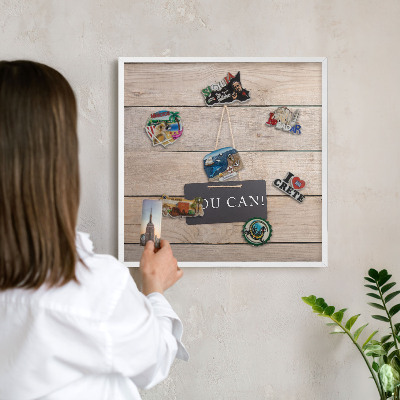 Lavagna magnetica da parete per calamite di colore bianco Motivazione quotidiana