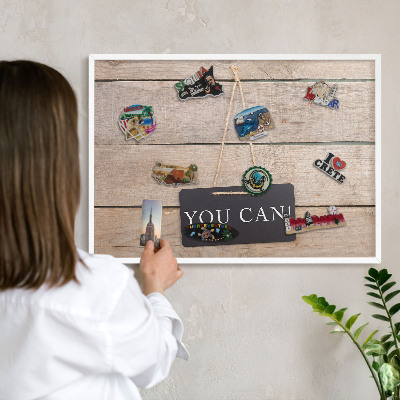 Lavagna magnetica da parete per calamite di colore bianco Motivazione quotidiana