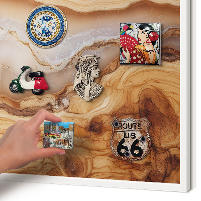 Lavagna magnetica stampata per calamite con cornice bianca Eleganza delicata