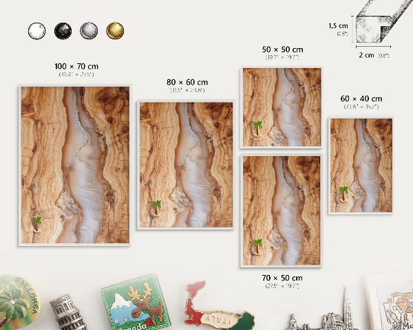 Lavagna magnetica stampata per calamite con cornice bianca Eleganza delicata