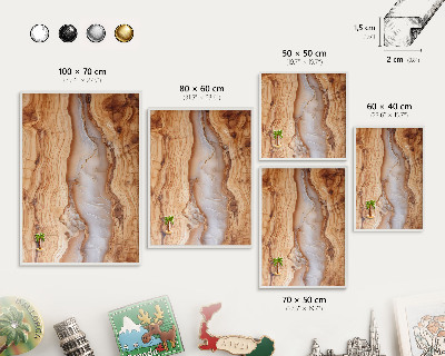 Lavagna magnetica stampata per calamite con cornice bianca Eleganza delicata