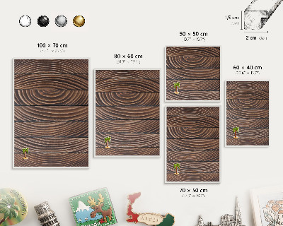 Lavagna magnetica stampata per calamite con cornice bianca Struttura in legno
