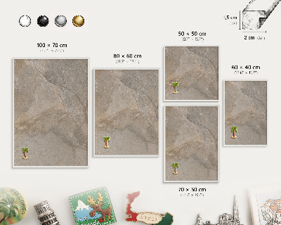 Lavagna magnetica da parete per calamite di colore bianco Pietra beige