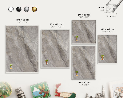 Lavagna magnetica da parete per calamite di colore bianco Struttura della pietra